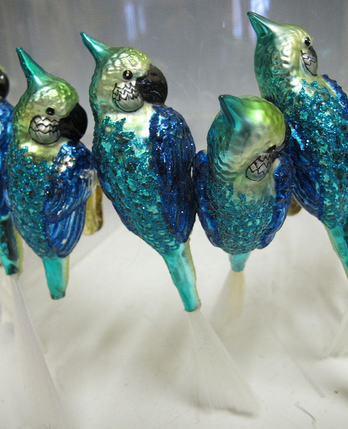 blown glass parrot