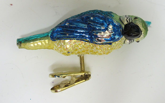 blown glass parrot