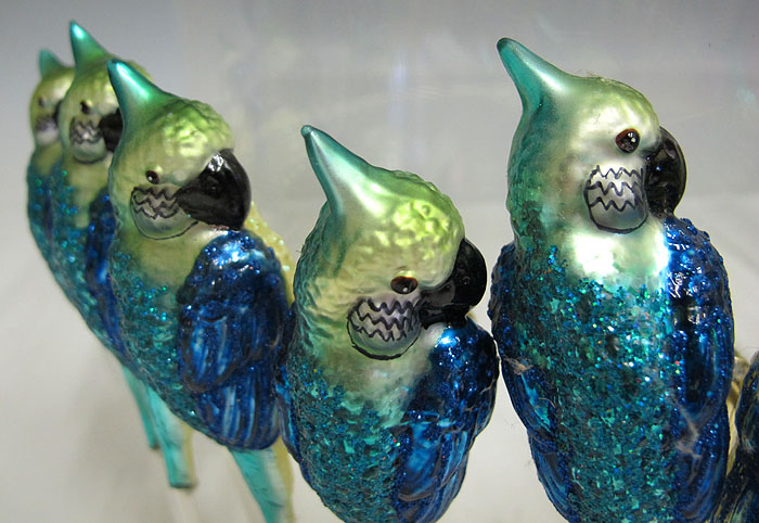 blown glass parrot